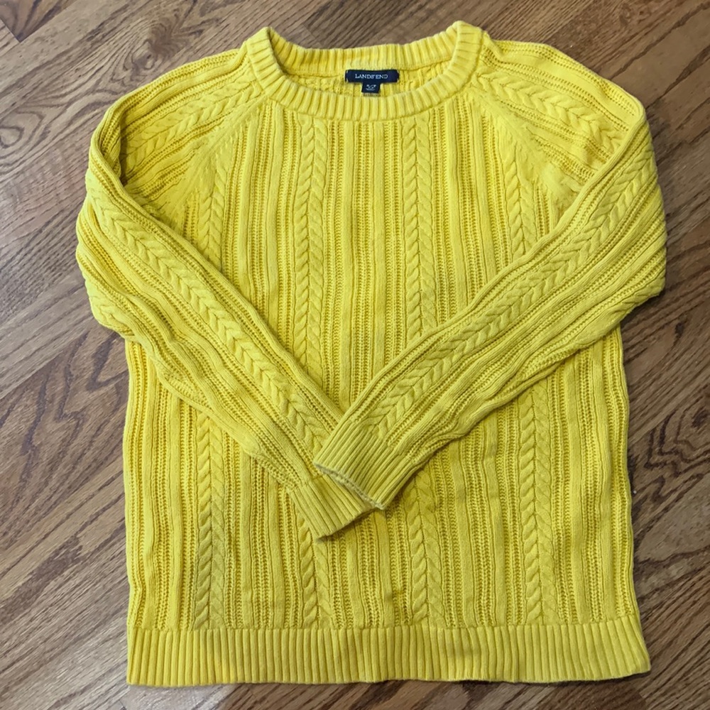 Lands End Yellow Sweater